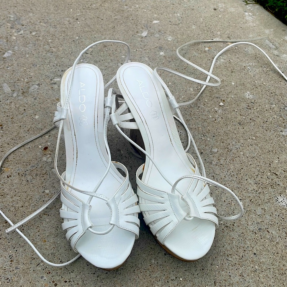 White sundress heels for sale